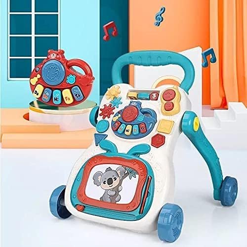 Multi-Function Walking Car | Musical Baby Walker with Piano, Sketchpad & Gear Toys