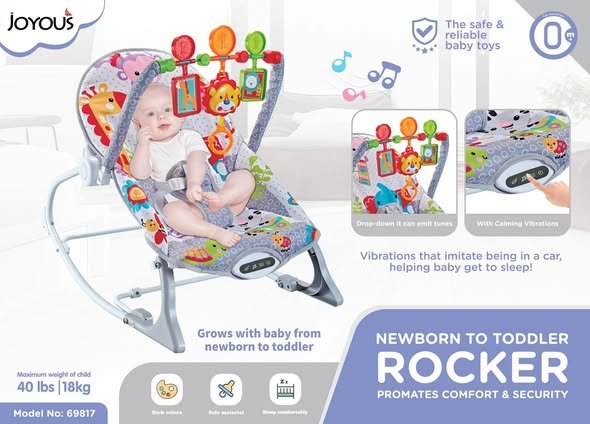 Joyous Newborn to Toddler Baby Rocker – Multi-Functional Comfort Seat