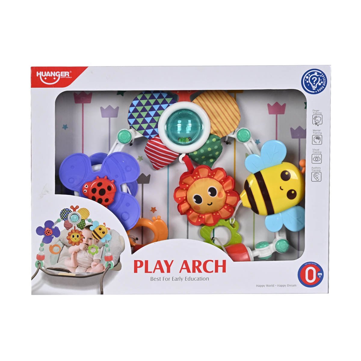Baby Play Arch Cot Mobile – Colorful Animal Stroller & Car Seat Toy