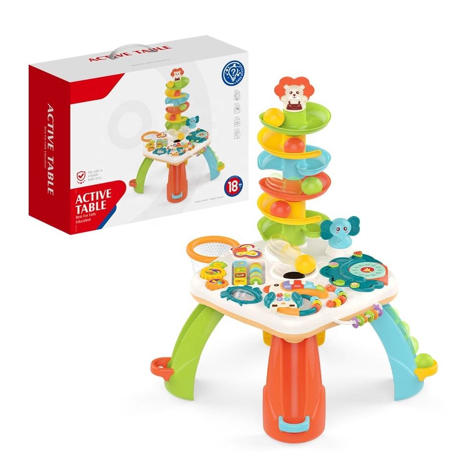 Huanger Multi-Function Plastic Activity Table With Music & Lights