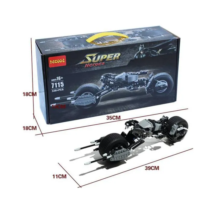Batman Motorcycle Building Set – 338 Pieces