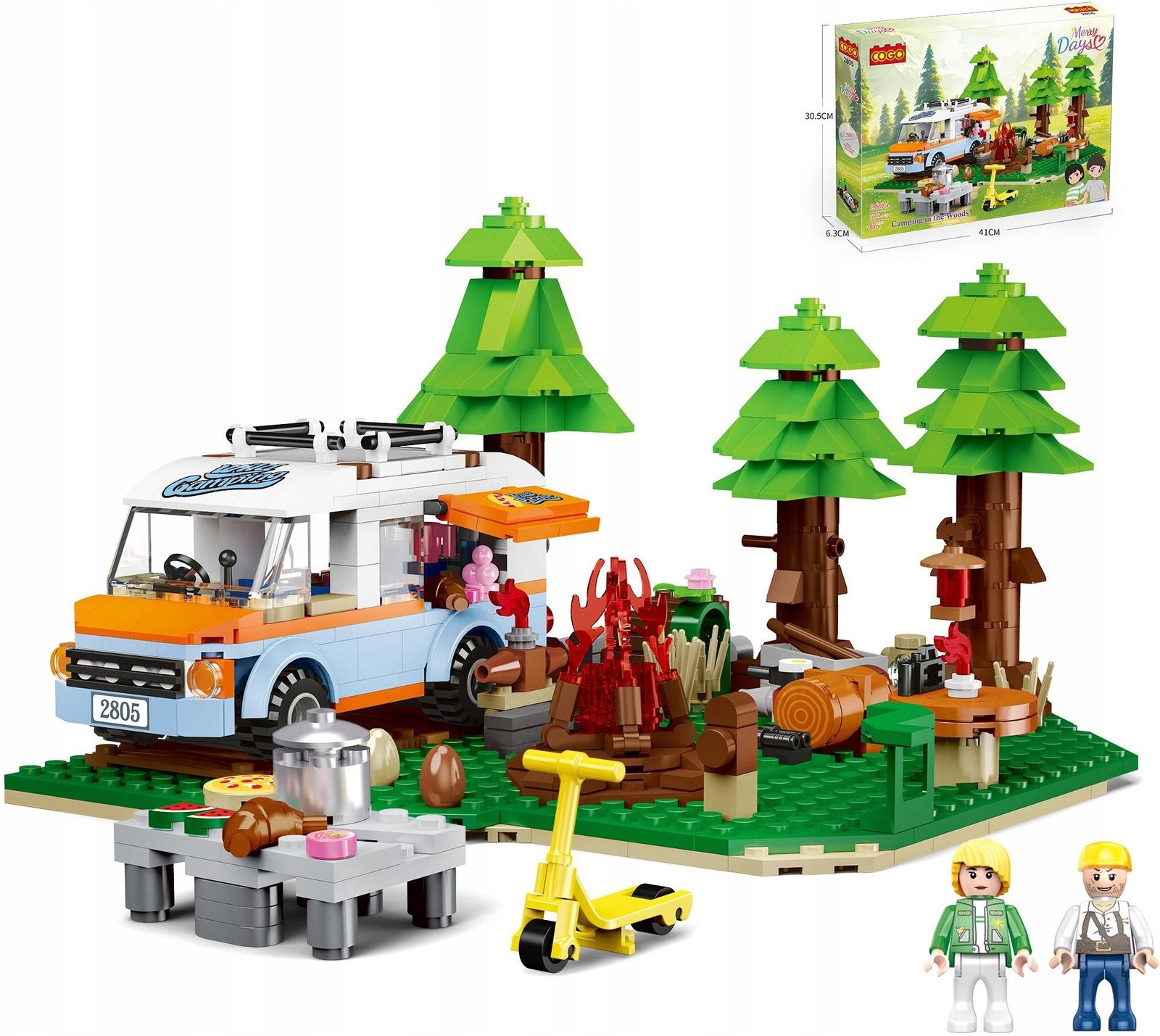 Camping in the Forest Building Block Set – 594 Pcs