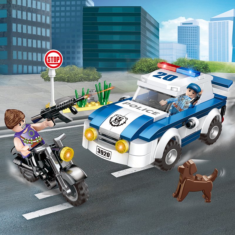 COGO 185PCS Police Station Building Blocks