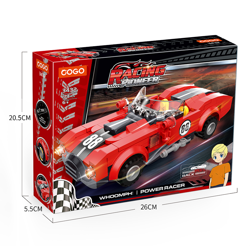 COGO 173PCS Pull-Back Racing Car Building Blocks