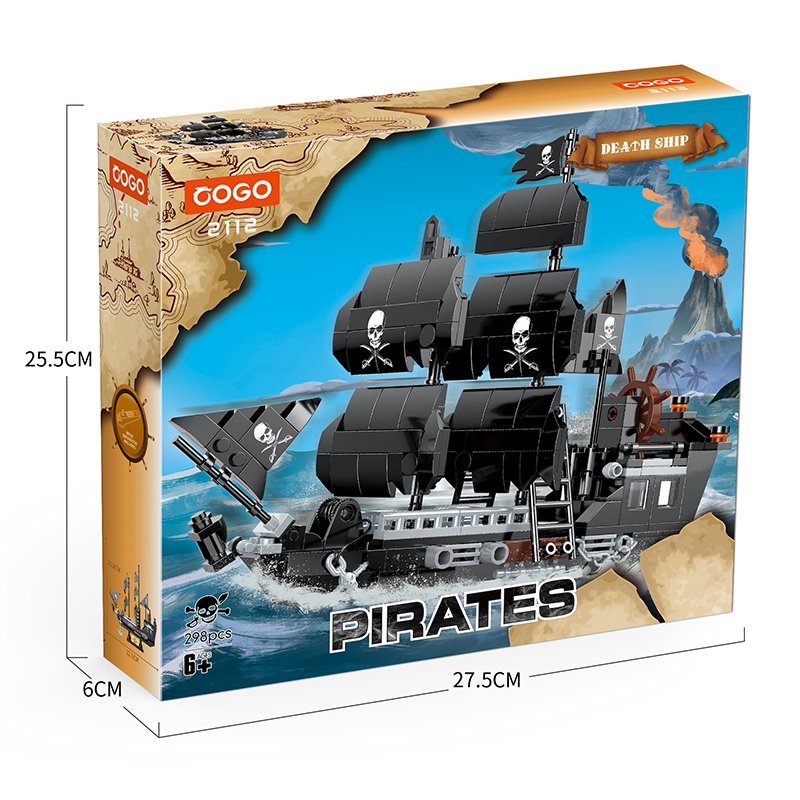 COGO Plastic Sailboat Model Building Block Decoration