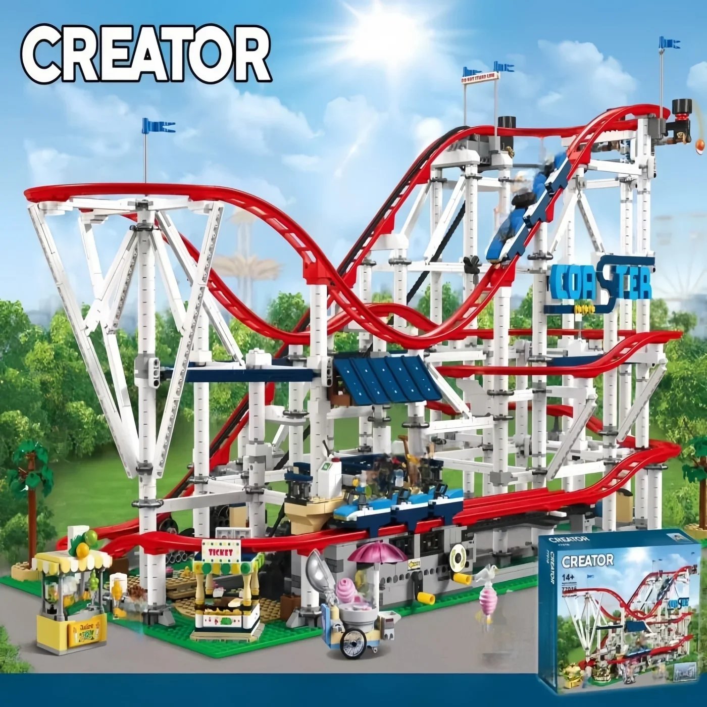 Big Roller Coaster Motorized Building Set