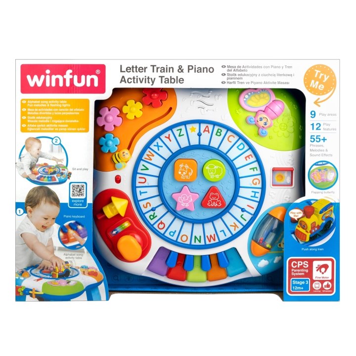 Letter Train & Piano Activity Table – Fun Learning for Toddlers