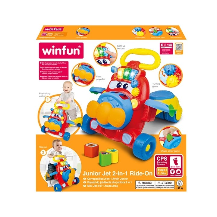 Junior Jet 2-in-1 Ride-On – Walker & Ride-On with Shape Sorter