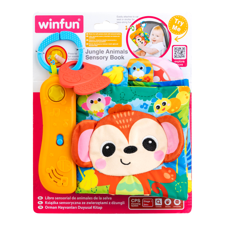 Jungle Animals Sensory Book – Interactive Soft Learning Toy