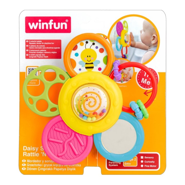 Daisy Spin Rattle 'N Teether – Interactive Fun for Babies
