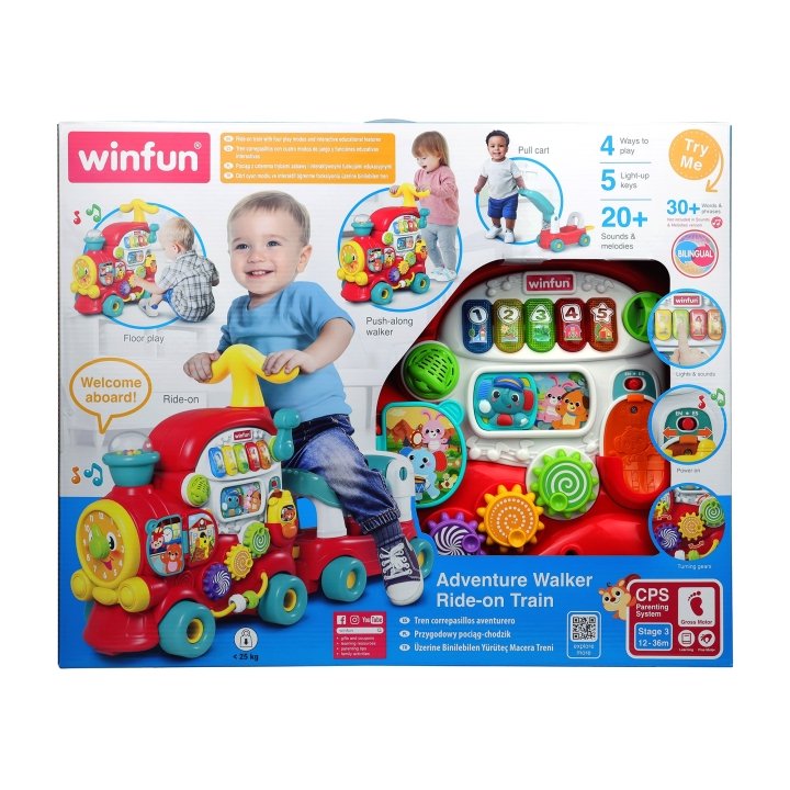 Adventure Walker Ride-on Train – 4-in-1 Grow-With-Me Learning Train