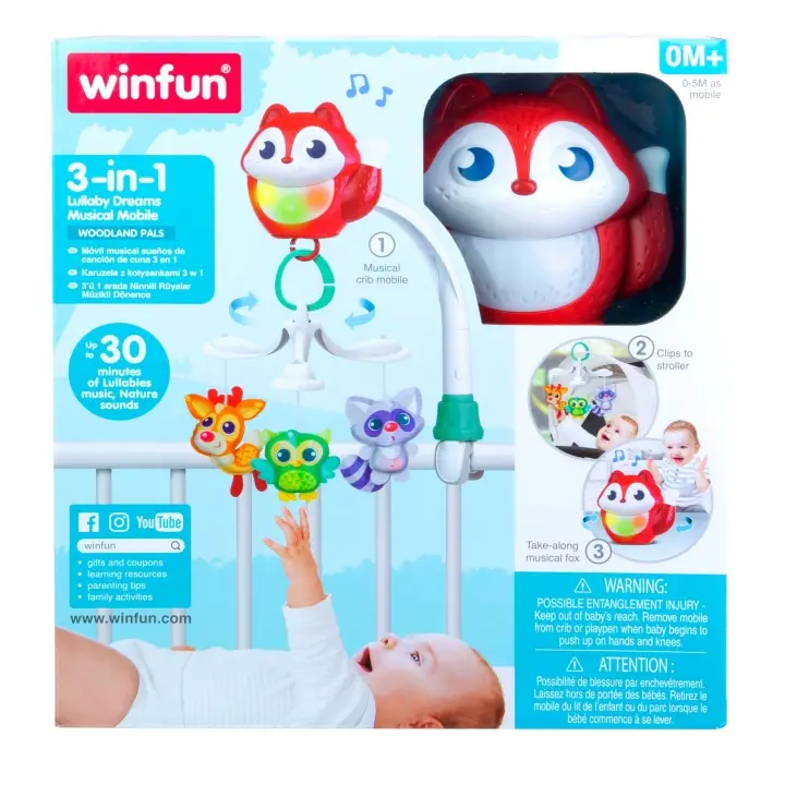 3-in-1 Lullaby Dreams Musical Mobile – Soothing & Fun for Babies