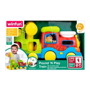 Pound 'N Play Train – Interactive Ball Drop & Pull-Along Toy